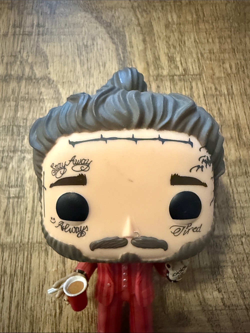 Post Malone Red Striped Suit Vinyl Figure - Tattooed Character Funko-Style - Picture 2 of 4